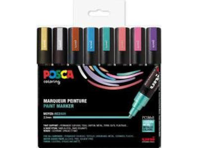 MARKER UNI POSCA PC-5MX8 PK. A 8 ASS. FARVER METALLIC 