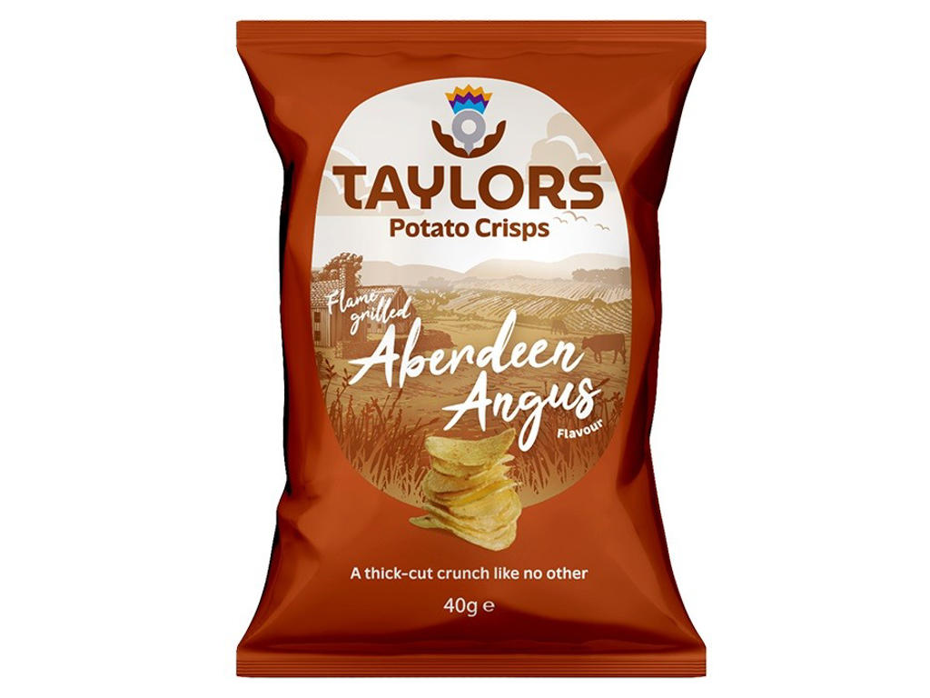 TAYLORS CHIPS ABERDEEN ANGUS 40GR.  
