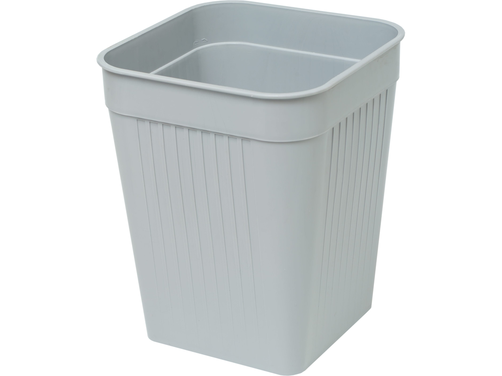 PAPIRKURV PLAST GRÅ 14L 4-KANTET 321X260X260MM 100400350