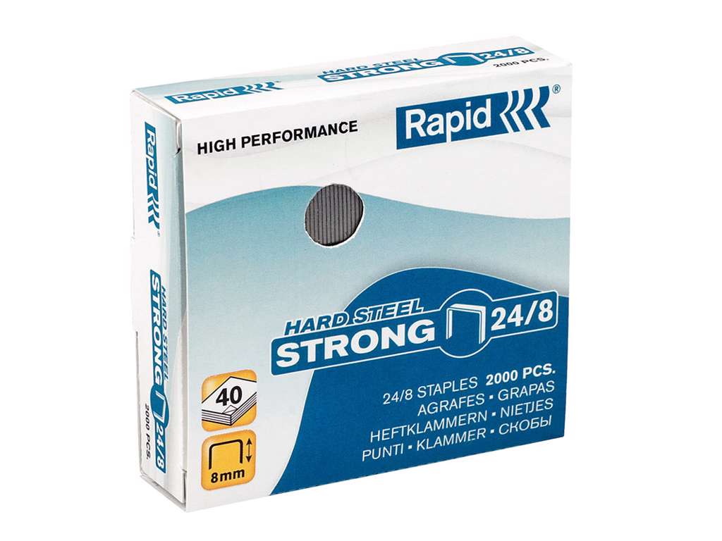 HÆFTEKLAMME RAPID STRONG 24/8 KOBBER 2000 STK/PK 24859200