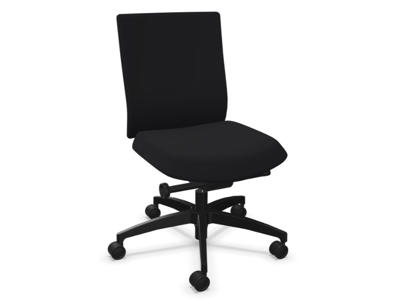 KONTORSTOL DAUPHIN @JUST EVO COZY MED SORT TONAL STOF OG SORT STEL SUPER ERGONOMISK BEHAGELIG STOL