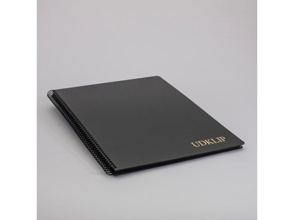 UDKLIPSBOG A4 22,4 X 30,0 CM. MED 25 GULE BLADE SORT, SYREFRI SIDER 866502