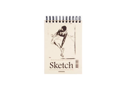 SKITSEBLOK A4 110GR. 70 ARK MED SPIRAL 