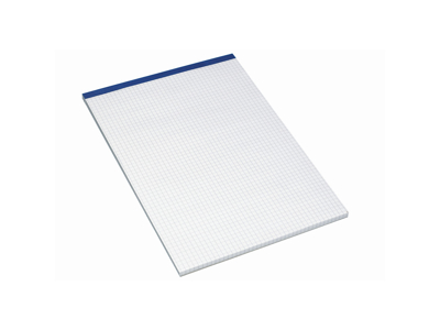 BLOK A4 HVID KVADRERET HÆFTET OG PERFORERET M/100 BLADE U. HULLER 400051560