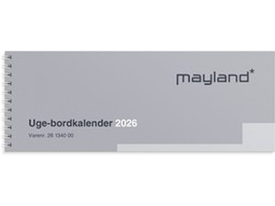 KALENDER MAYLAND 2026 26134000 UGE-BORDKALENDER 9,7X26CM 