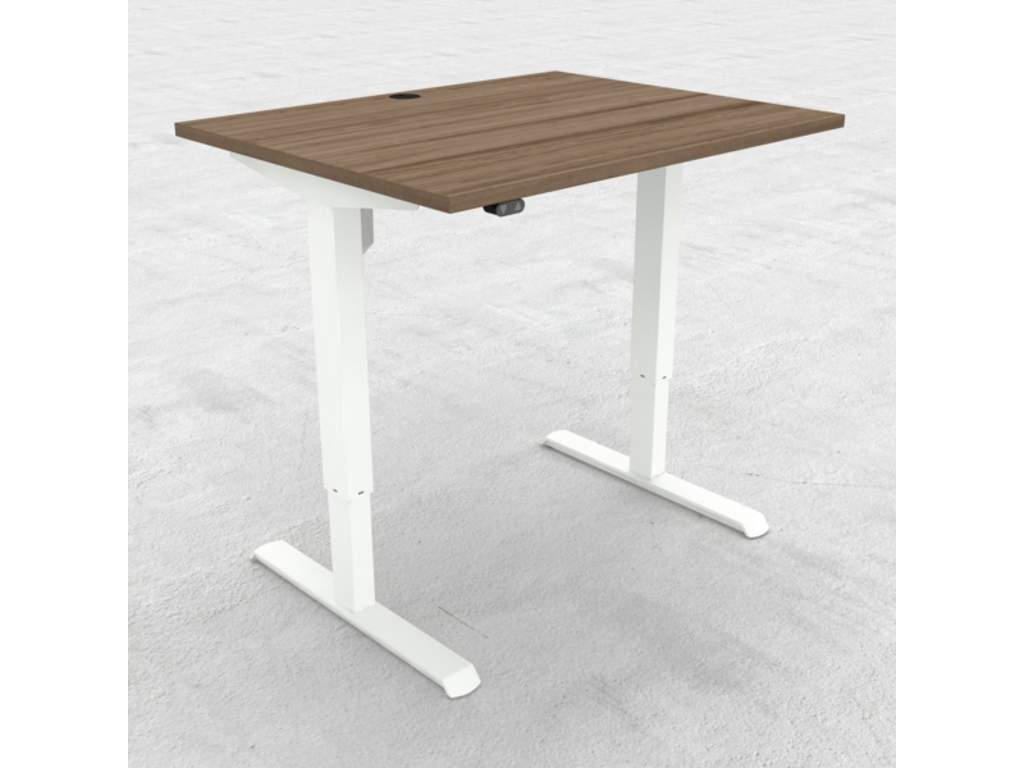 HÆVE/SÆNKEBORD VALNØD MED HVIDT STEL 100X80CM 501-33 7W092 100-80S3 VM