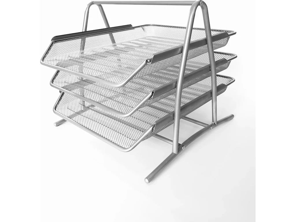 BREVBAKKESÆT TRÅD METAL  MED 3 BAKKER SØLV 