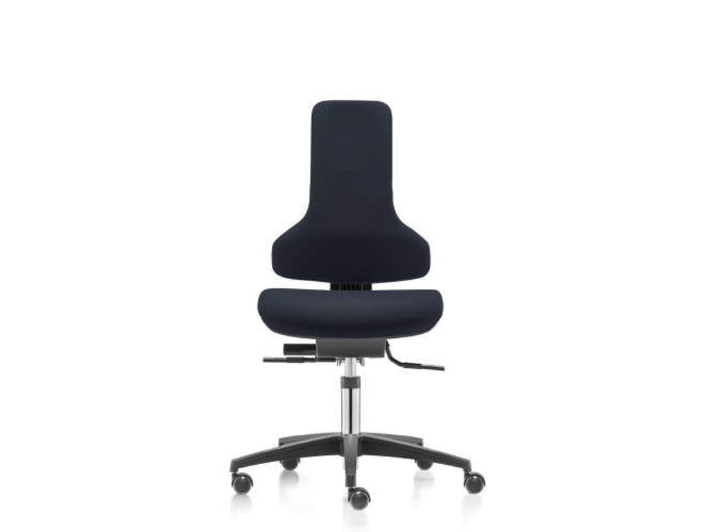 KONTORSTOL DAUPHIN TEC PROFILE MED SORT FAME STOF OG SORT STEL MULTISYNCRON MEKANISME