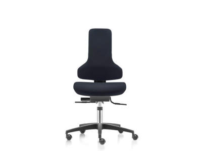 KONTORSTOL DAUPHIN TEC PROFILE MED SORT FAME STOF OG SORT STEL MULTISYNCRON MEKANISME