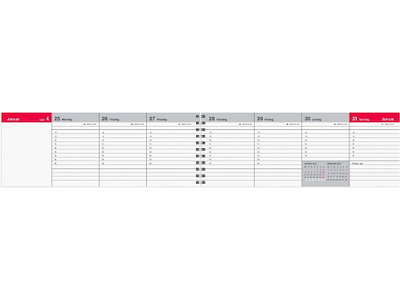 KALENDER MAYLAND 2027 27134000 UGE-BORDKALENDER 9,7X26CM 