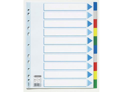 REGISTER ESSELTE A4 PLAST MAXI 10-DELT 56106 - 15267 