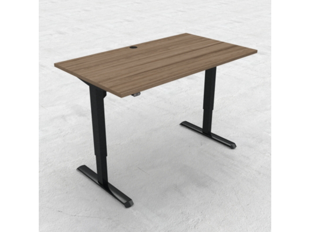 HÆVE/SÆNKEBORD VALNØD MED SORT STEL 140X80CM 501-33 7B129 140-80S3 VM