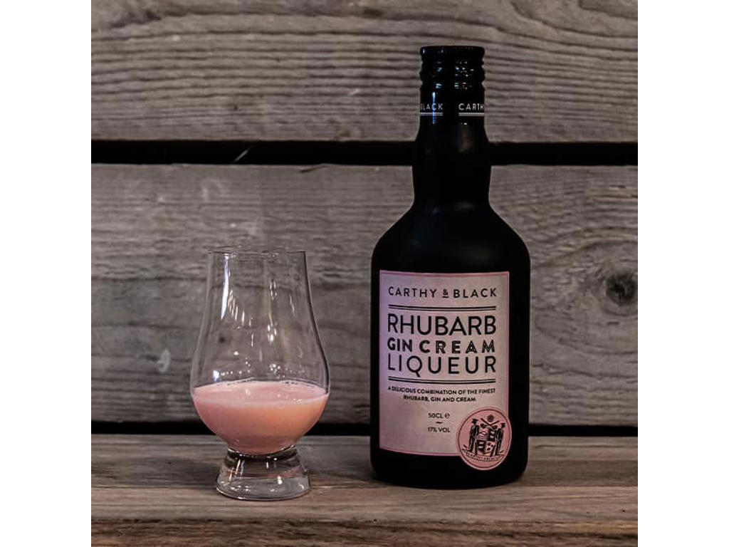 SLINGSBY RHUBARB 50CL. GIN CREAM  LIQUEUR CALLED CARTHY & BLACK 17% 