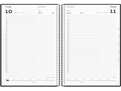 KALENDER MAYLAND 2027 27218020 TIMEKALENDER BLÅ PP-PLAST 24,2X18,5CM