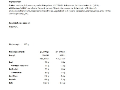 LAKRIDSERIET REYKJAVIK LAKRIDS M. CHOKOLADE COATING CA. 110GR. 