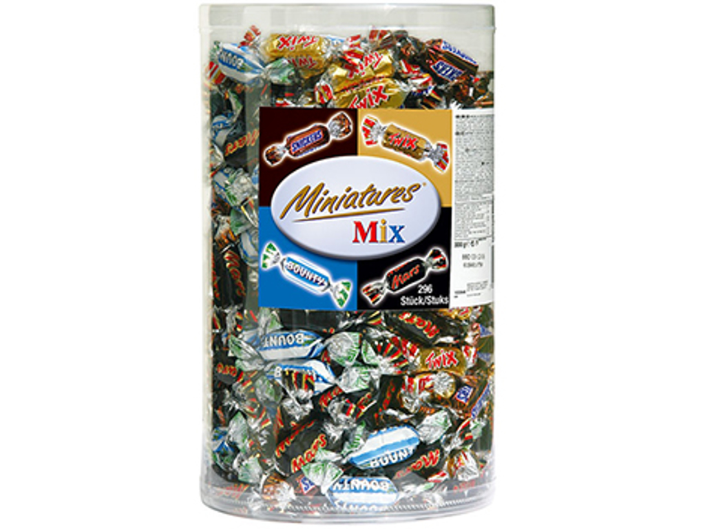CHOKOLADE MARS MIXED MINIATURES 3 KG. MARS/BOUNTY/TWIX/SNICKERS 