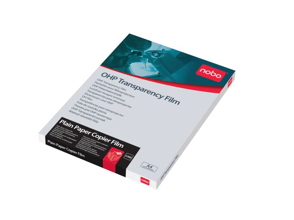 OVERHEADTRANSPARENT A4 SORT/HVID NOBO 57166