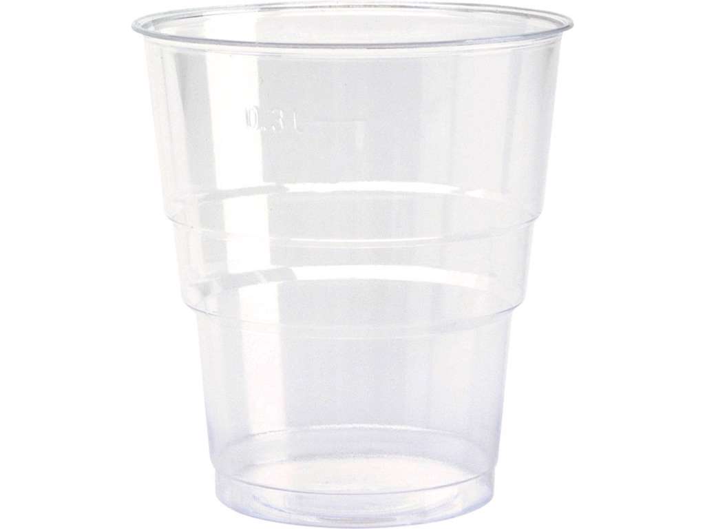 ENGANGSARTIKEL PLASTGLAS 30/39CL. PS. A 50 STK.  GLASKLAR