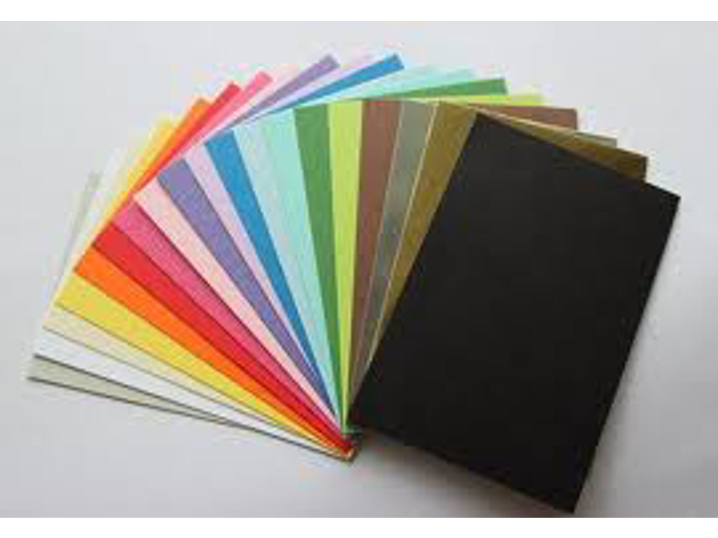 KARTON A4 10 ARK ASS. FARVER I POSEN 220GR. 