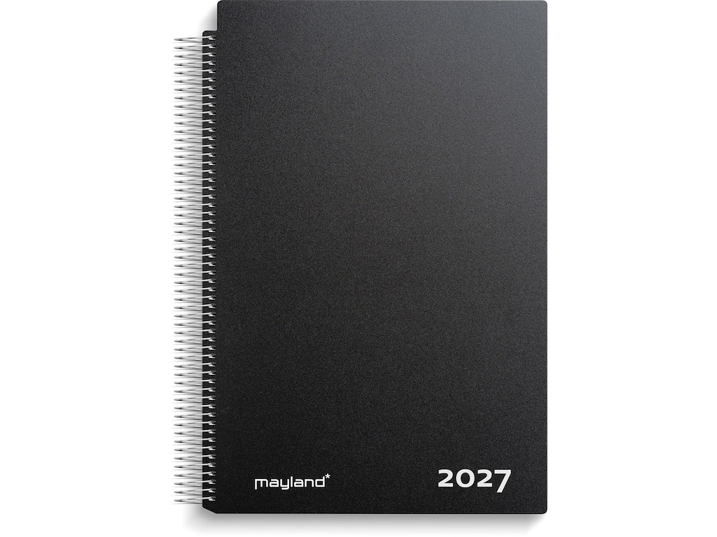 KALENDER MAYLAND 2027 27220000 A4 AFTALE DAGKALENDER SORT PP-PLAST 21X29,7 CM