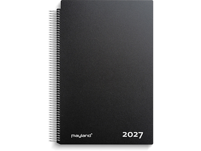 KALENDER MAYLAND 2027 27220000 A4 AFTALE DAGKALENDER SORT PP-PLAST 21X29,7 CM