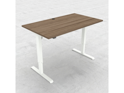 HÆVE/SÆNKEBORD VALNØD MED HVIDT STEL 140X80CM 501-33 7W129 140-80S3 VM