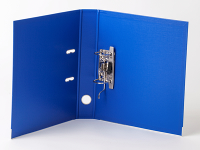 BREVORDNER Q-LINE A4 MED 50MM RYG OG METALSKINNE BLÅ 