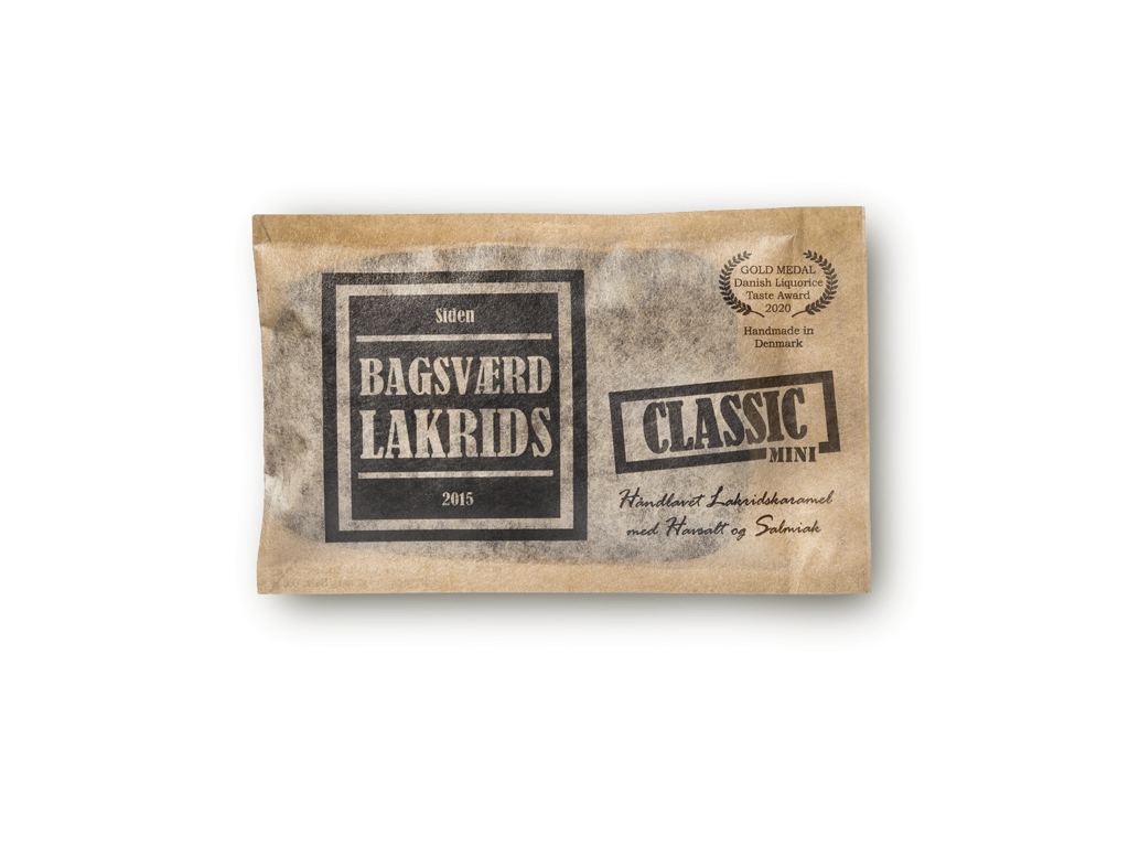 BAGSVÆRD LAKRIDS 40GR. CLASSIC  HAVSALT OG SALMIAK GLUTENFRI 