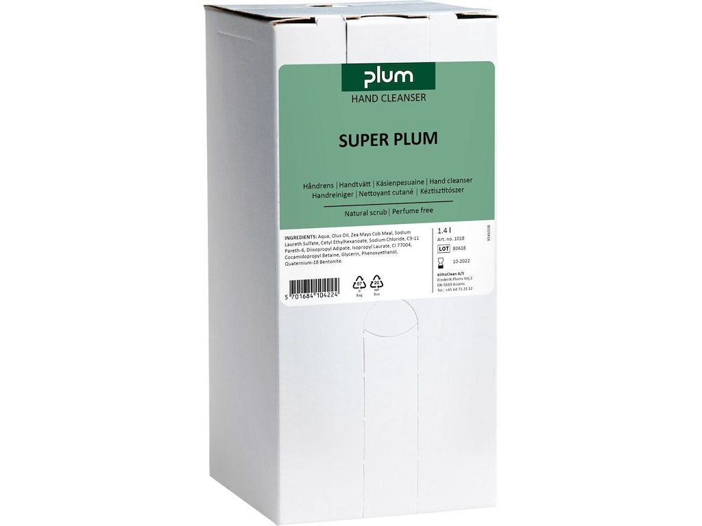HÅNDRENS, PLUM SUPER, 1400 ML, HVID, UDEN FARVE, PARFUME OG OPLØSNINGSMIDDEL. 1018. MIN. KØB 8 STK.