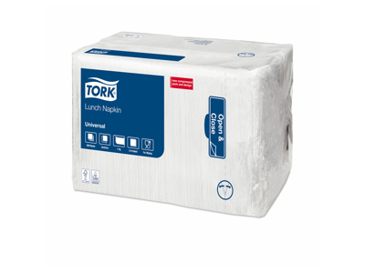 SERVIET TORK 33X33CM 1-LAGS HVID PK. A 500 STK. 509300 