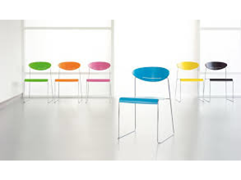 KONFERENCESTOL SARI, SORT PLAST** CROM 