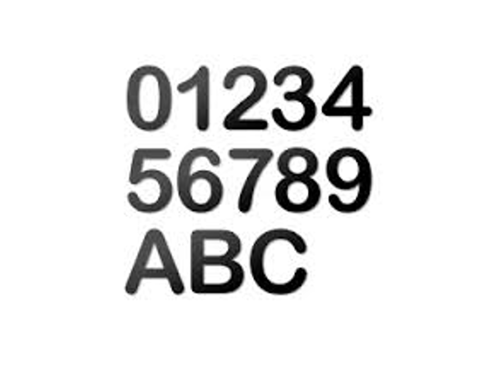 BOGSTAV RIWI-SET 50MM., SORT ***  