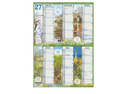 KALENDER PLAKATFORLAGET 2027 A3 2X6MDR. 29X42CM KARTON 2703 