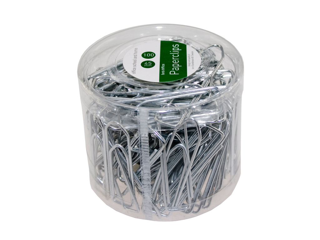 CLIPS BNT BLANKE 45MM UDEN RILLER 100 STK. 744800