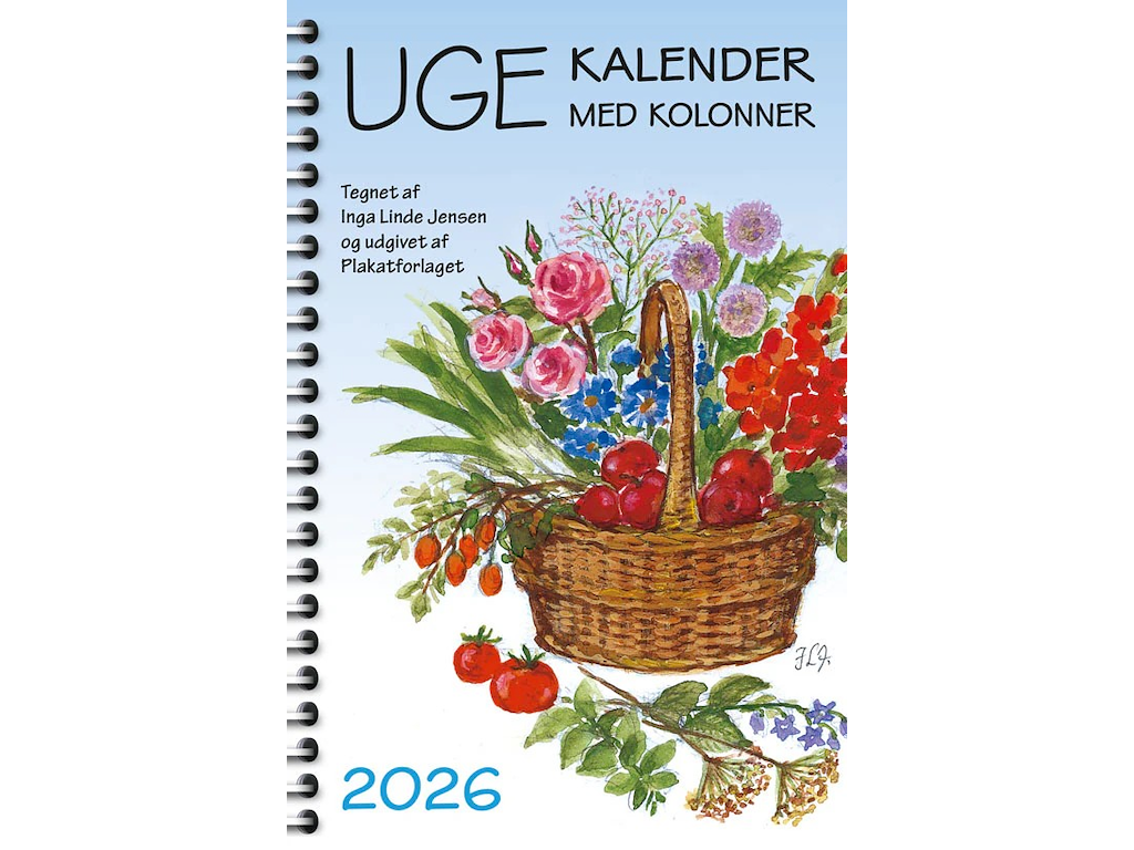 KALENDER PLAKATFORLAGET 2026 UGEKALENDER M. KOLONNER 13,5X17,5CM 2637 