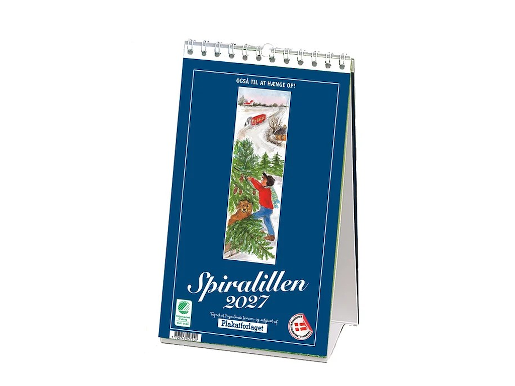 KALENDER PLAKATFORLAGET 2027 SPIRALILLEN 5 KOLONNER 10X17CM 2724
