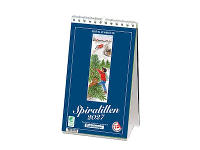 KALENDER PLAKATFORLAGET 2027 SPIRALILLEN 5 KOLONNER 10X17CM 2724