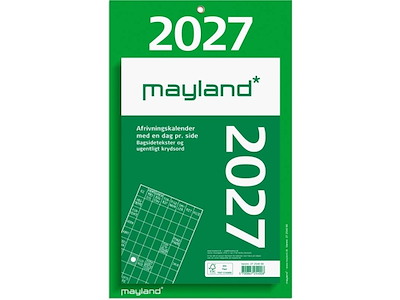KALENDER MAYLAND 2027 27254000 AFRIVNINGSKALENDER MED BAGSIDETEKST 16,5X23,5CM