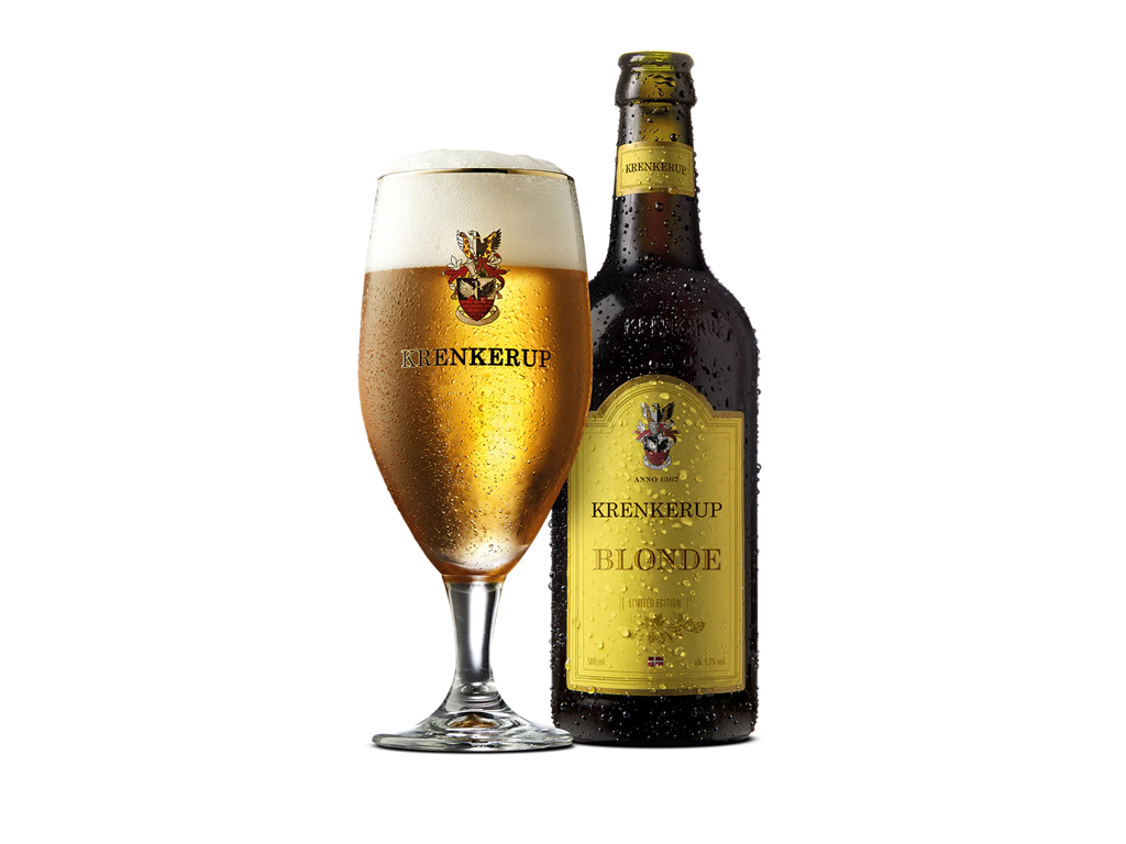 ØL KRENKERUP GODS 50CL. 5,3% BLONDE INCL. PANT