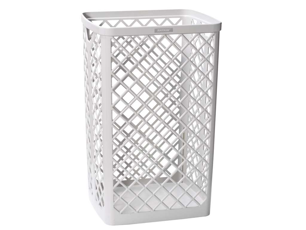 AFFALDSKURV KATRIN WASTE BIN 40L 32X25X50CM HVID 4287 INCL. BESLAG FOR VÆGMONTERING
