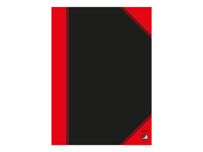 BLOK KINANOTES A5 RØD/SORT 70GR. 96 BLADE KVADRERET 