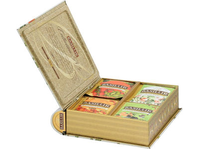 BASILUR TEA BOOK I METAL SORT OG GRØN TE M/32 ASS. PS. 56GR NETTO COLLECTION NO. 1