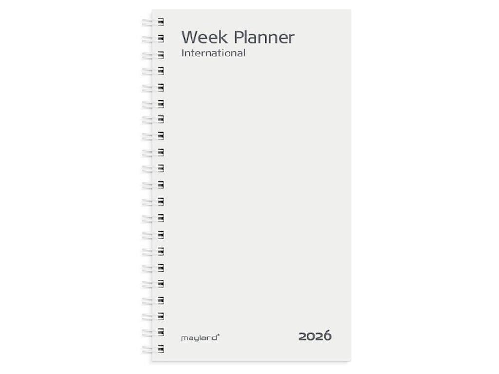 KALENDER MAYLAND 2026 26085500 WEEK PLANNER TVÆRFORMAT REFILL 9,5X16,8CM