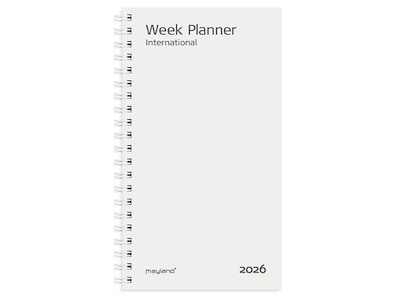 KALENDER MAYLAND 2026 26085500 WEEK PLANNER TVÆRFORMAT REFILL 9,5X16,8CM