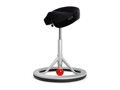 KONTORSTOL BACK APP 2.0 MED ALU-STEL. SORT ALCANTARA STOF. 1008A.S-0