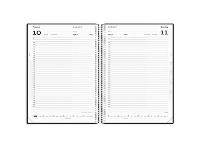 KALENDER MAYLAND 2027 27218000 TIMEKALENDER SORT PP-PLAST 24,2X18,5CM