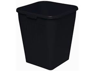 PAPIRKURV PLAST SORT 14L 4-KANTET 321X260X260MM 100400352