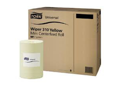 AFTØRRINGSPAPIR TORK BASIC M1 GUL 115M KARTON MED 11 RULLER 120144 