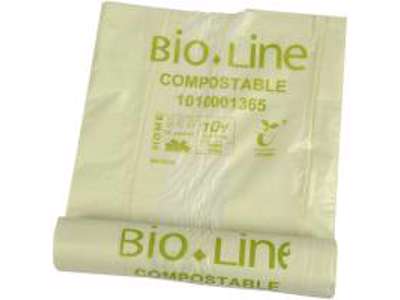 AFFALDSSÆK BIONEDBRYDELIG 80X110 CM, TRANSPERANT GRØN MAJSSTIVELSE                                () ***