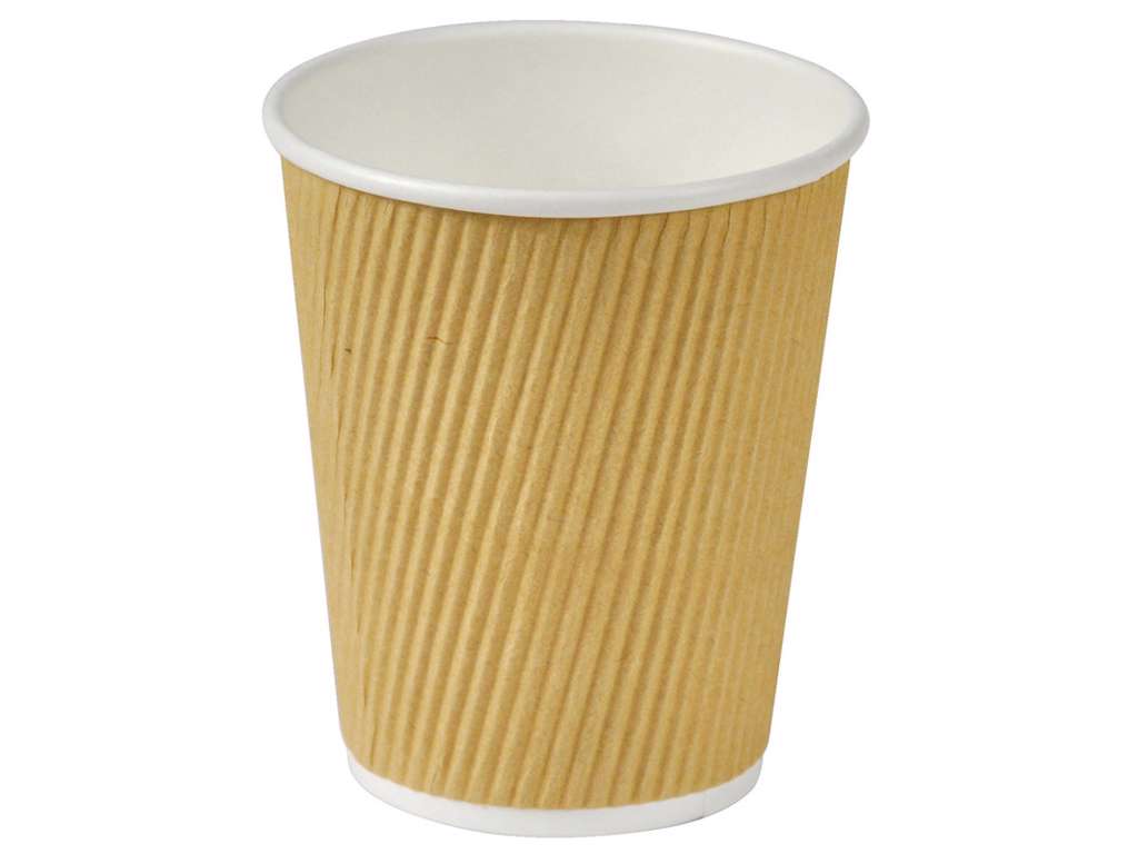 KAFFEBÆGER PAP NATURE LINE 25CL. RIPPLE WALL PS. A 25 STK. 